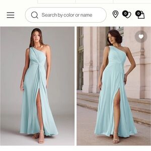 Azazie Brooke
Sea Glass A-Line One Shoulder Chiffon Dress